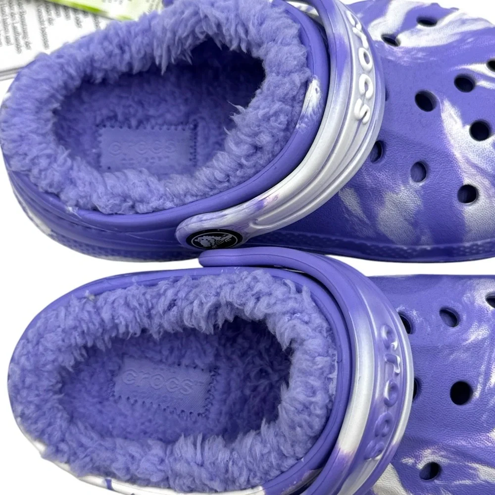 Crocs Baya Lined Marbled Clog (Toddler) Size C9